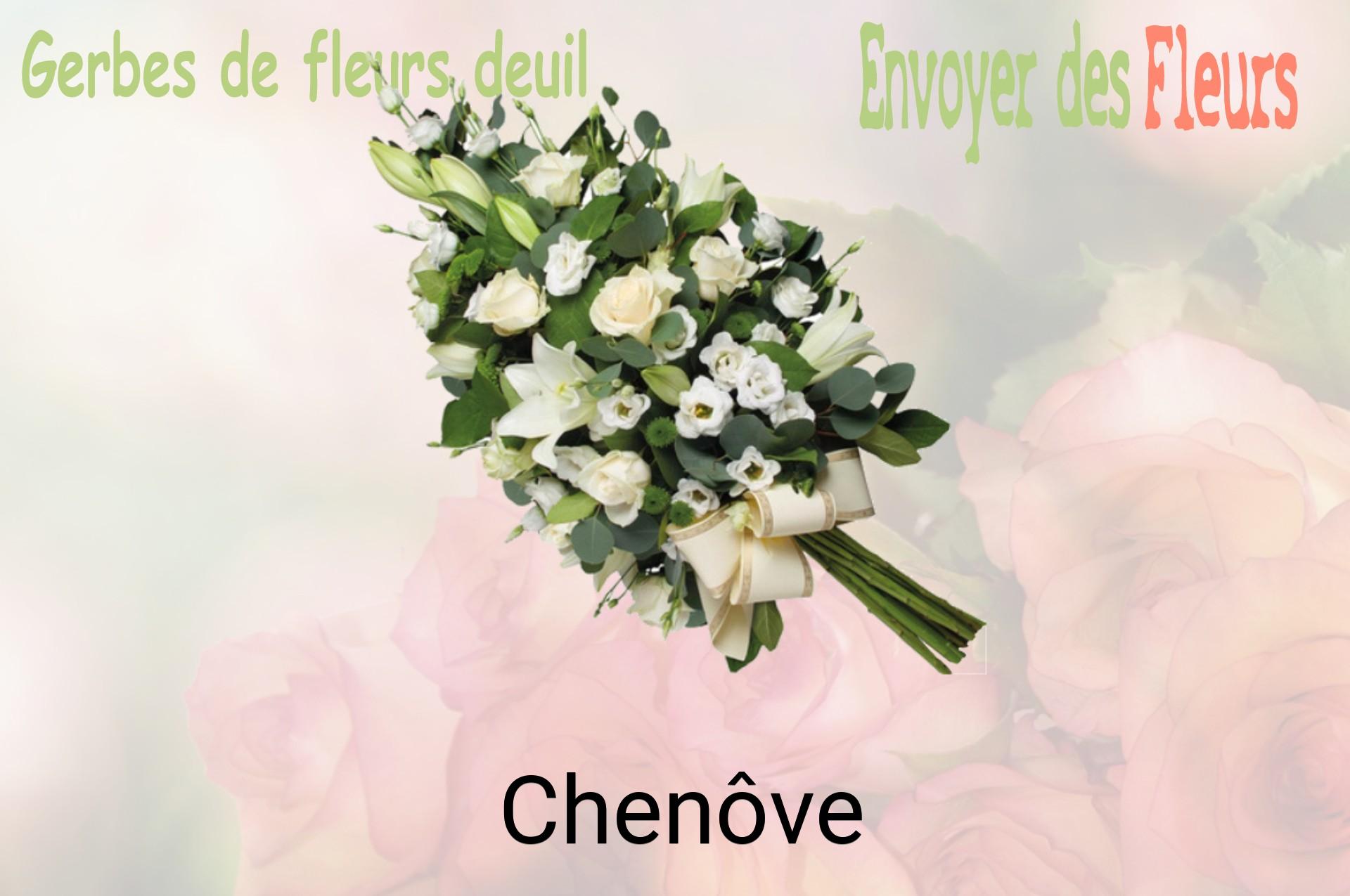 Gerbe de fleurs de deuil livrée à Chenôve